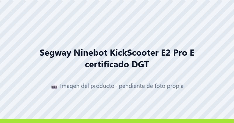Segway Ninebot KickScooter E2 Pro E certificado DGT