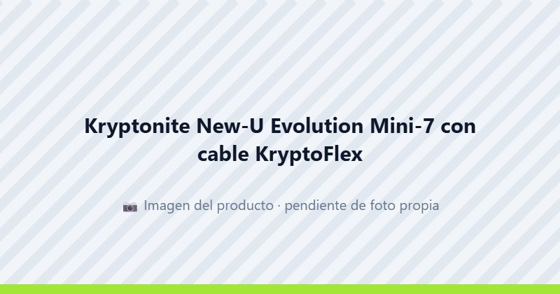Kryptonite New-U Evolution Mini-7 con cable KryptoFlex