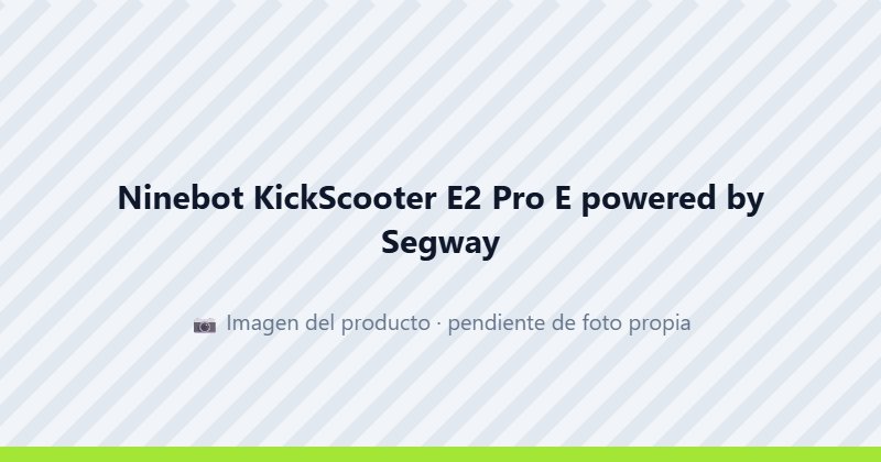 Ninebot KickScooter E2 Pro E powered by Segway